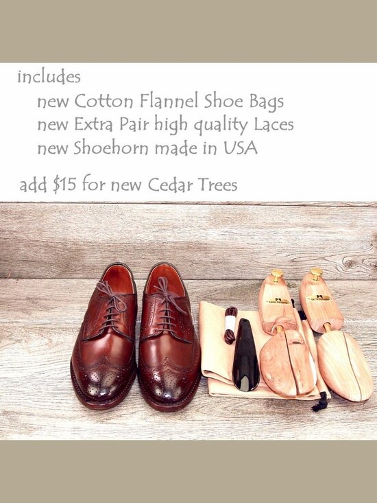 * NIB * $395 Allen Edmonds MADISON PARK 7.5 D Dark Chili * add $15 new Trees main image 9